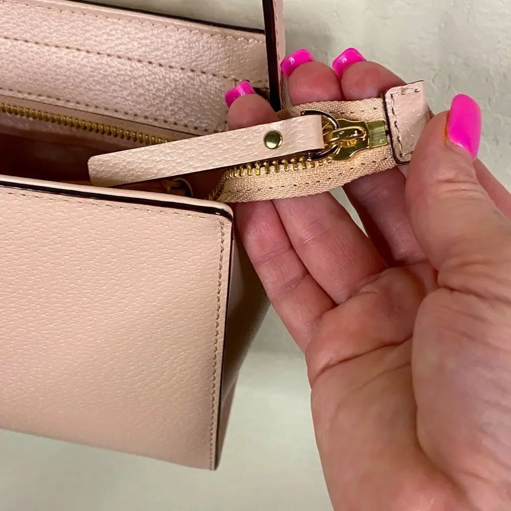 Kate Spade NWOT Grand Street Hayden Dusty Pink Peony Leather Crossbody